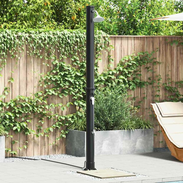 Tuindouche zonne-douche Zwart 217 cm PVC en Aluminium sfeer
