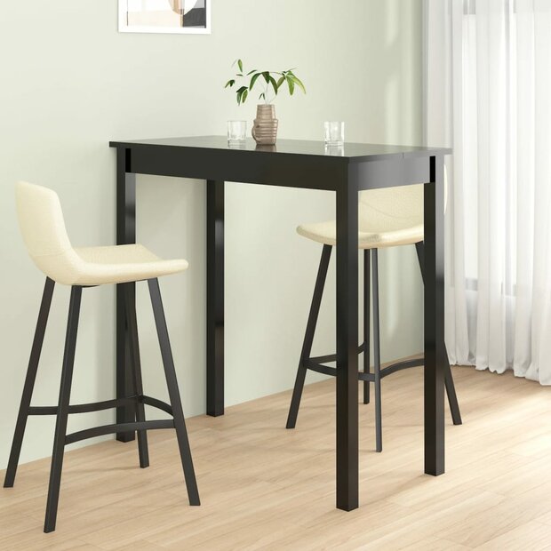 Bartafel Manders 115x55x107 cm MDF zwart