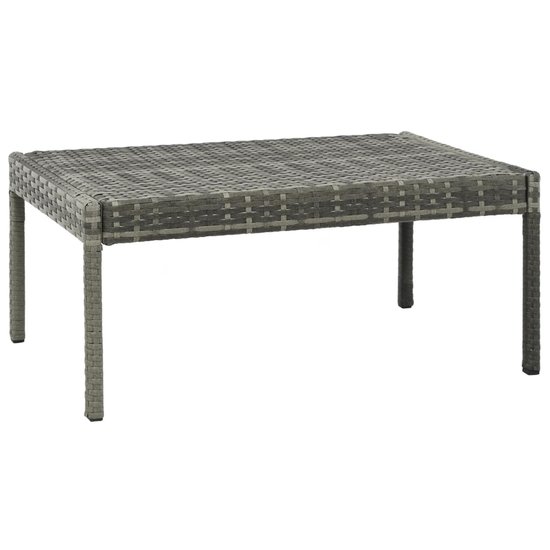 Meubelen-Online - Loungeset Mireille met kussens poly rattan grijs