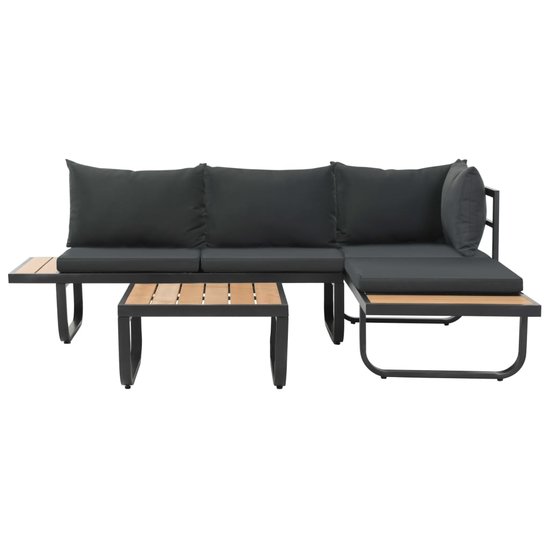 Meubelen-Online - Loungeset Nivo 2-delig met kussens aluminium HKC