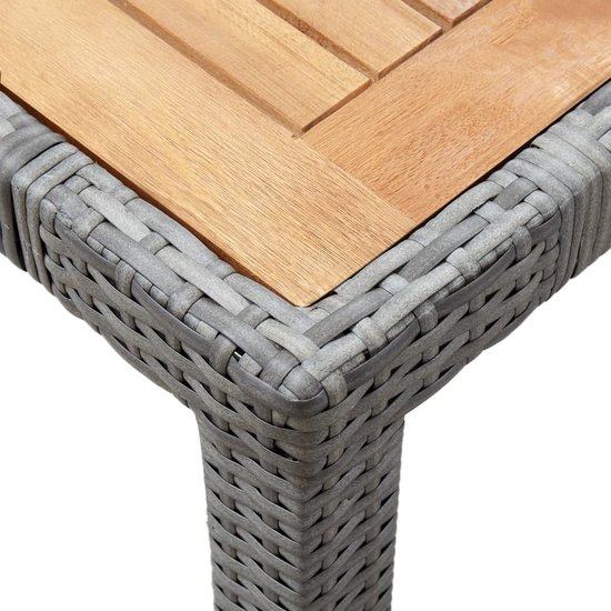 Meubelen-Online - Tuinset Sunset met kussens poly rattan grijs