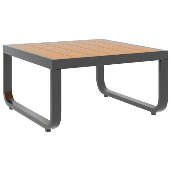Loungeset Prince aluminium zwart met bruin 5-delig