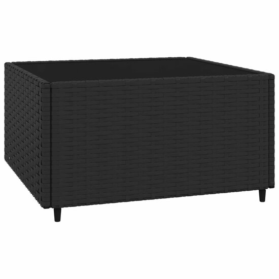 Loungeset Wendy Met Kussens Poly Rattan Zwart