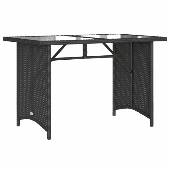 Loungeset Manuka met kussens poly rattan zwart