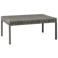 Meubelen-Online - Loungeset Mireille met kussens poly rattan grijs