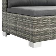 Meubelen-Online - Loungeset Madeira met kussens poly rattan grijs