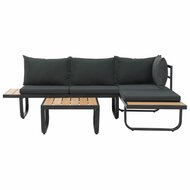 Meubelen-Online - Loungeset Nivo 2-delig met kussens aluminium HKC