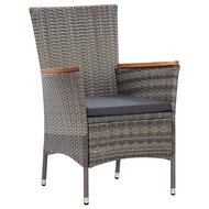 Meubelen-Online - Tuinset Sunset met kussens poly rattan grijs