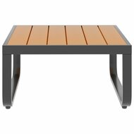 Loungeset Prince aluminium zwart met bruin 5-delig