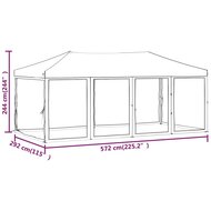 Partytent Inklapbaar Met Zijwanden 3X6 M Antracietkleurig