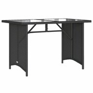 Loungeset Manuka met kussens poly rattan zwart