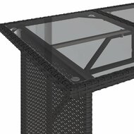 Loungeset Manuka met kussens poly rattan zwart