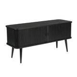 Meubelen-Online - Dressoir Barbier TV-meubel zwart hout - Zuiver