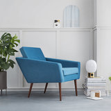 Sternzeit-design - fauteuil Supernova - stof velvet turquoise