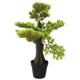 Kunstplant met pot cipres bonsai 60 cm groen_