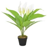Kunstplant met pot Anthurium 55 cm wit_