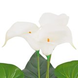 Kunst calla lelie plant met pot 45 cm wit