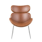 Fauteuil Bee bruin moderne design stoel vooraanzicht