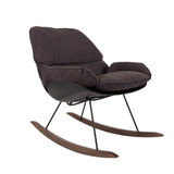 Pit-Art collectie - Schommelstoel Marva fauteuil antraciet stof
