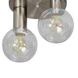 Epo Trading - Plafondlamp Calvello dubbel helder glas bol lamp detail