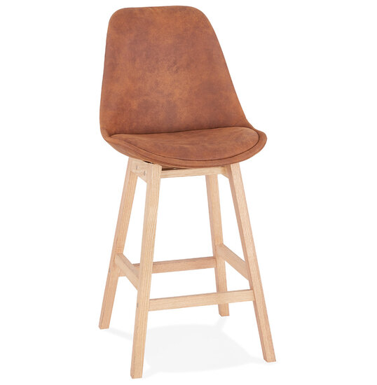 KokoonDesign Counter chair Svenke bruin met blanke poten
