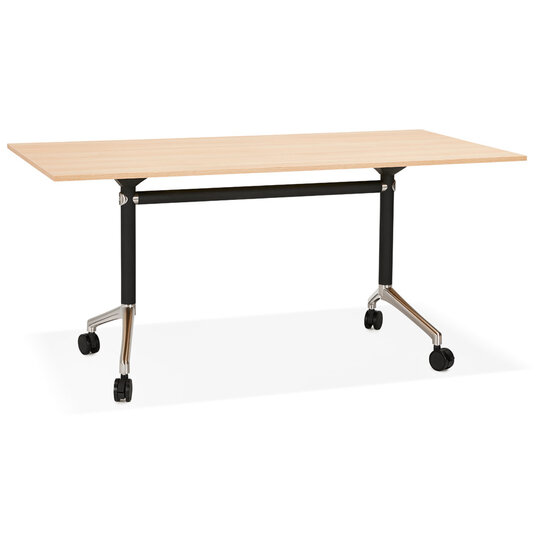 KokoonDesign Bureau Flex 160x80 cm naturel met wielen inklapbaar