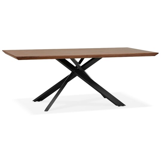 Alterego Eettafel Walaby - Noten fineer - metalen x-poot - 200x100 cm