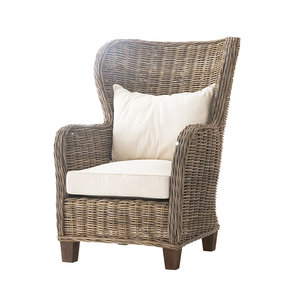 stoel met riet fauteuil king riet met kussens naturel stoel met riet fauteuil king riet met kussens naturel